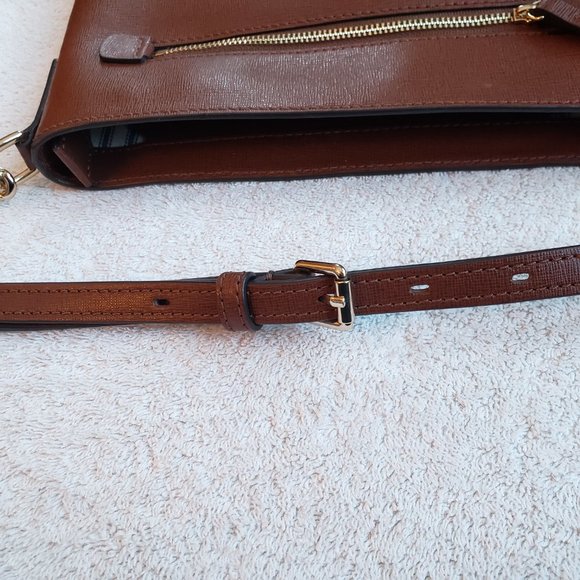 Dooney & Bourke Amber Colored Saffiano Zip Crossbody LIKE NEW - Picture 11 of 16